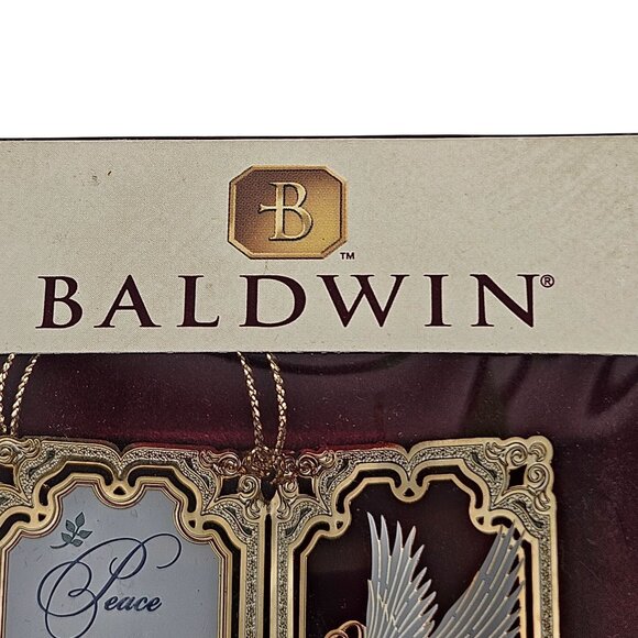 Baldwin Ornament Brass Everyday Expressions Peace Good Will To Men Christmas - Picture 4 of 12